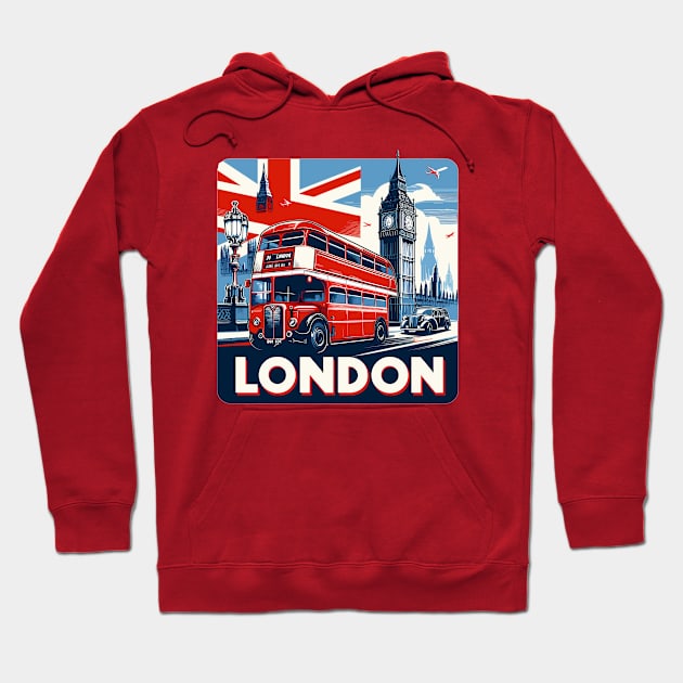 London Hoodie by Vehicles-Art